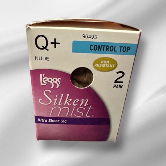 Leggs silken mist run resistant control top Nude 96493 size Q+ box of 2 pair - Picture 1 of 7